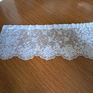 Donley Floral Lace‎ Curtain Sheer Window Treatment Cottagecore 60 x 24